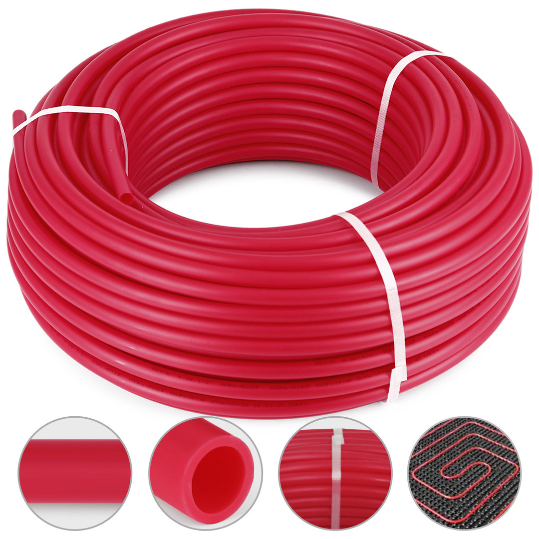 3/4" 500Ft PEX Tubing Oxygen Barrier O2 EVOH Red Floor Radiant Heat VEVOR