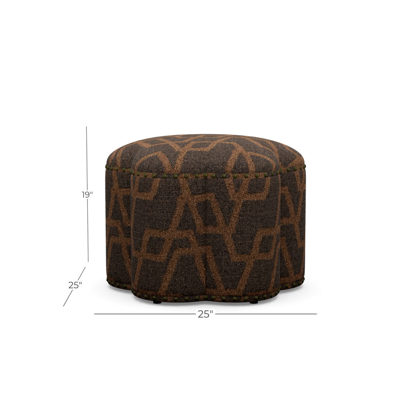 Kate 25" Ottoman, Antique Brass, Perky 855419