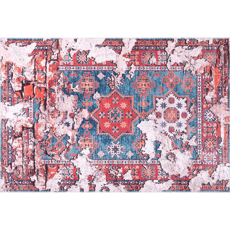 Vintage Look Cotton and Chenille Flatweave Area Rug, 200 x 300 cm