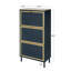 Range-chaussures 3 portes en métal, armoire de rangement pour chaussures autoportante moderne, rotin en métal, pour vestibule