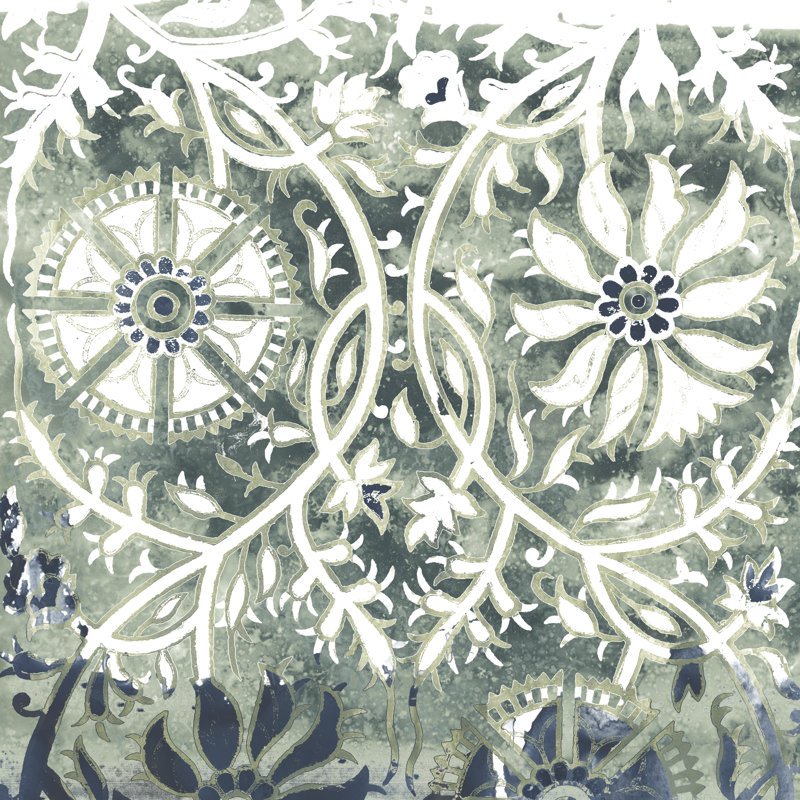 Fleur, pierre, carrelage VII, H 12 po x l 12 po