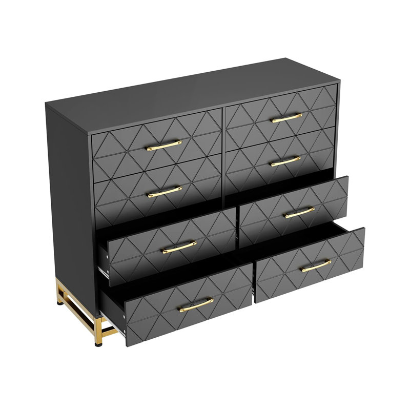 Mangu 47.24'' W 8 - Drawer Dresser, Gray