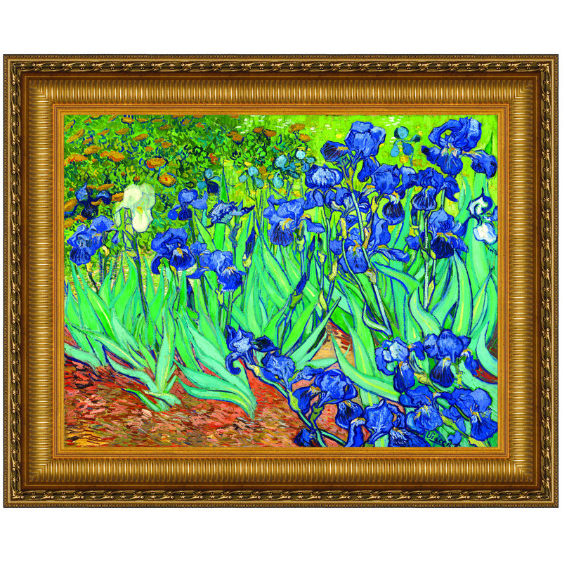 Irises 1889 - Impression sur toile encadrée, H 36,25 po x l 46,25 po x P 1,875 po