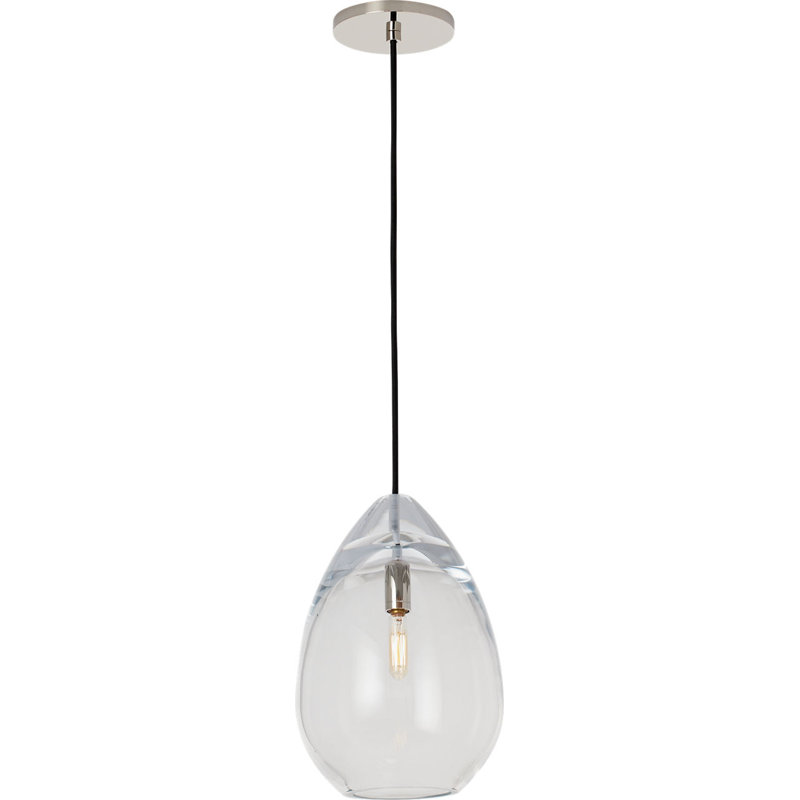 Alina Accent Pendant, No Lamp, Polished Nickel, 156.5" H x 8.5" W x 8.5" D