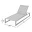 Chaise longue inclinable avec table Gallatin