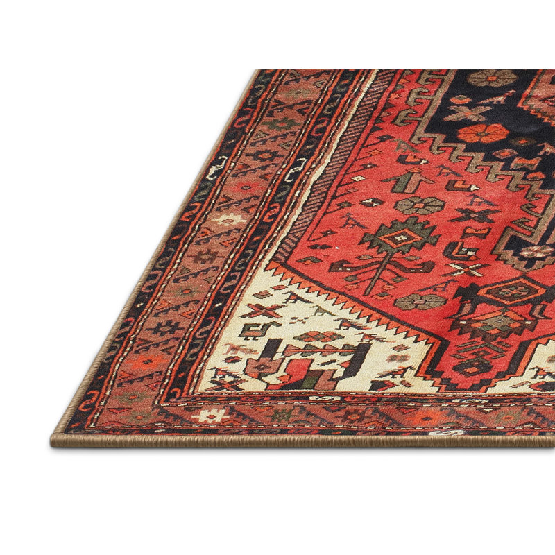 Tapis rouge à motif sud-ouest, Rectangle 5 pi x 7 pi