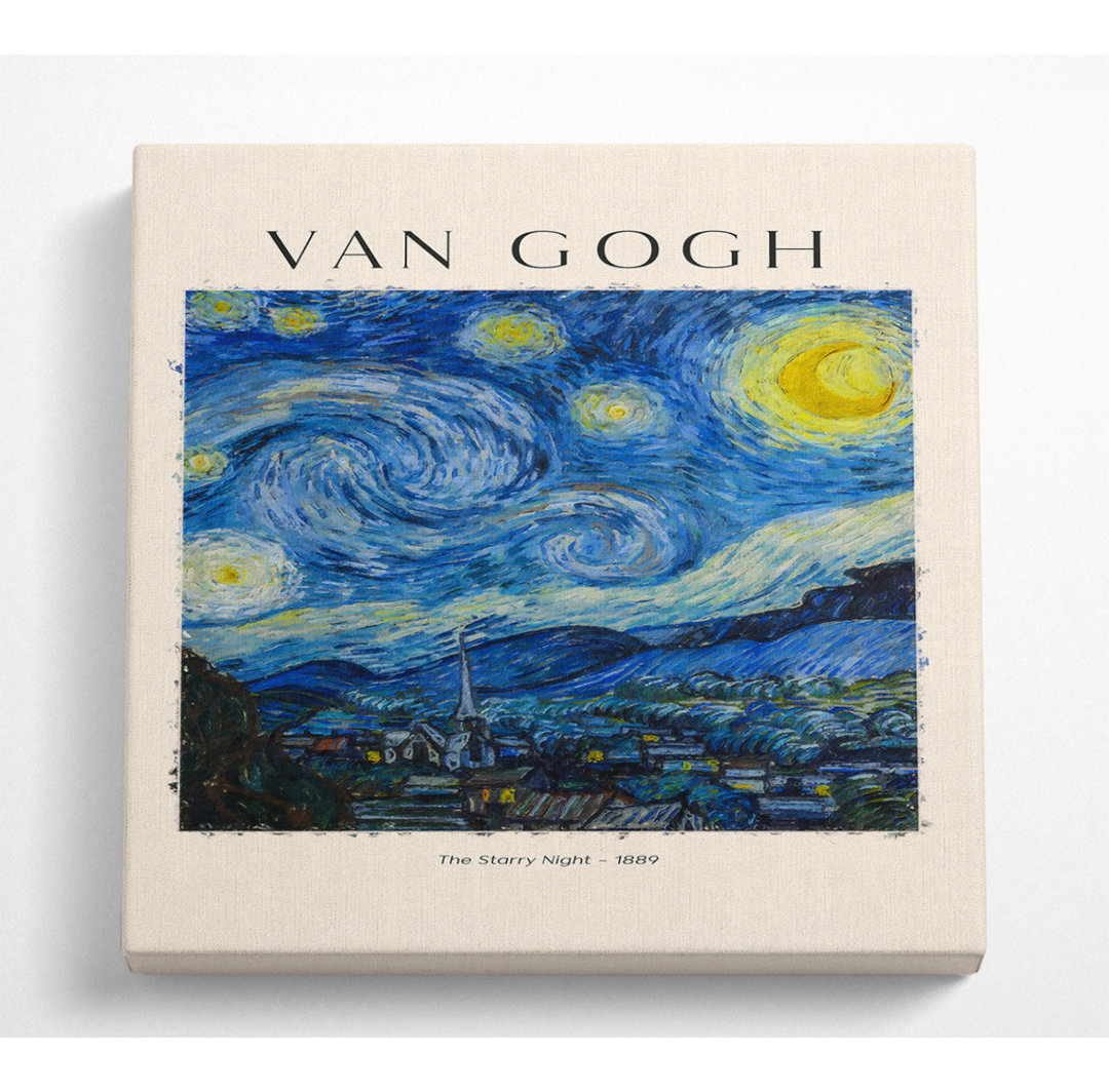 Die sternenklare Nacht - 1889 von Van Gogh Quadratischer Leinwanddruck