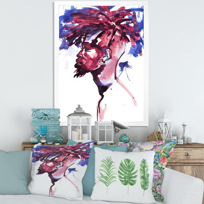 «Handsome African Man Fashion Portrait of Young Guy», peinture sur toile