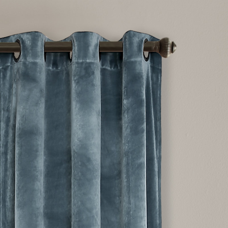 Prima Room Darkening Curtain Pair, Slate Blue/Gray