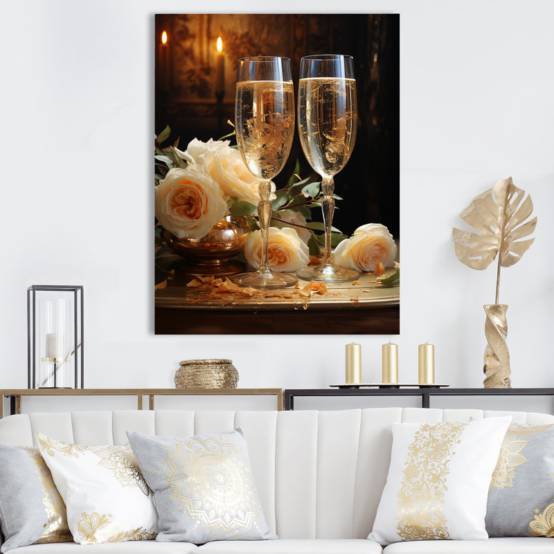 " Sparkling Celebration ", 40" H x 30" W x 1.5" D, Wrapped Canvas
