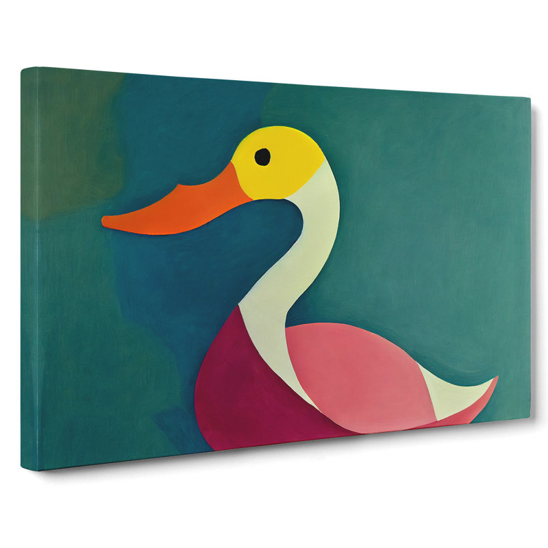 Compelling Abstract Duck - Wrapped Canvas, 35cm H x 50cm W x 3cm D