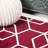 Mashawna Blocks Modern Geometric Red/White Rug-513763327