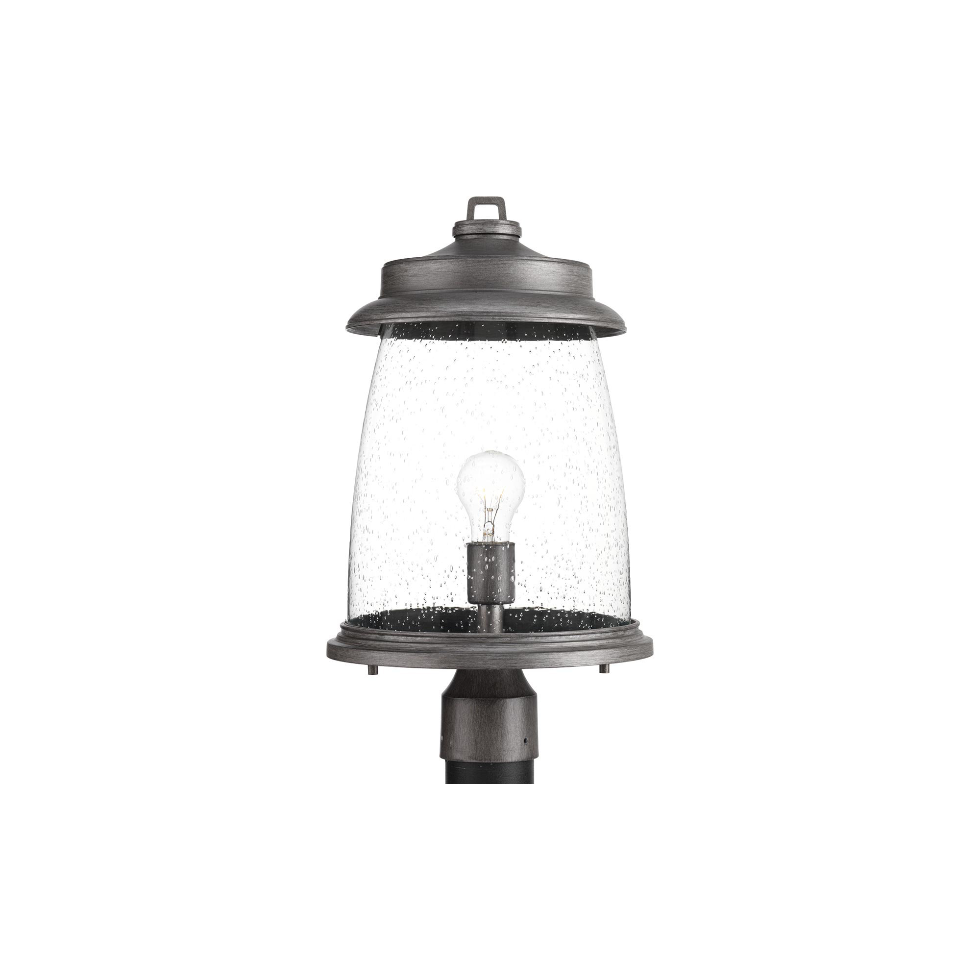 Cedrick Seeded Metal Outdoor Lantern Head, Antique Pewter