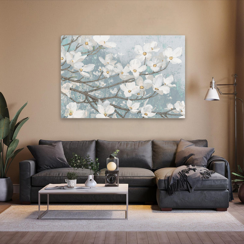 Fleurs et cornouiller bleu II, H 40 po x l 60 po