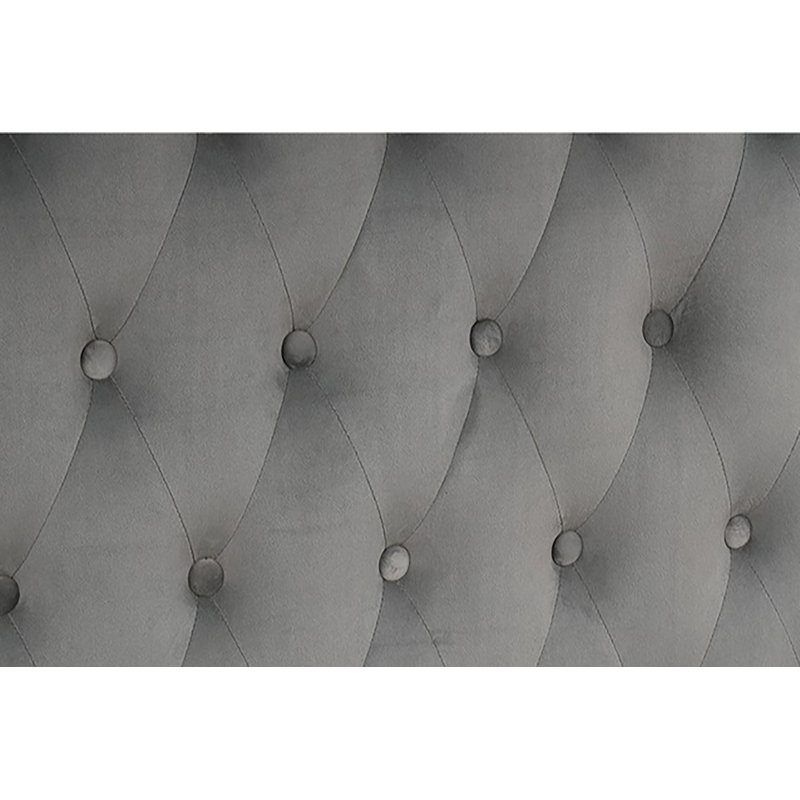 Lit tapissier Honorius, Gris, Grand