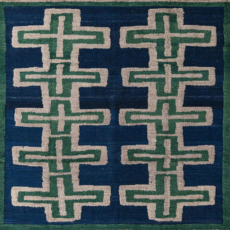Abstract Indoor Rug, Square 3'