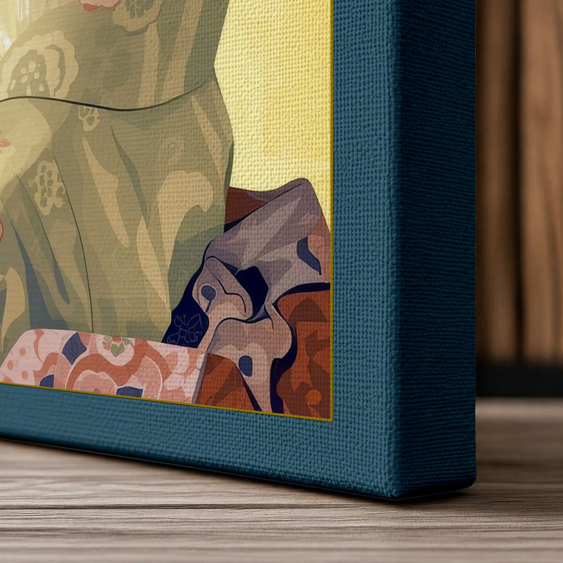 Print, 30x20 - 76.2 x 50.8 cm, Teal Border