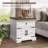 23.6'' W Farmhouse Nightstand with Storage Cabinet and Charging Station