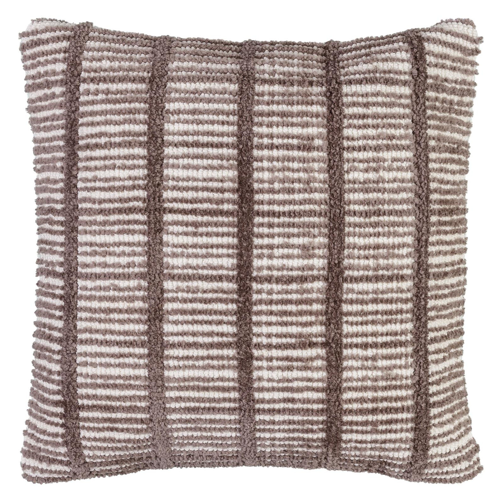 Wanderer Plaid Throw Pillow, Charocal/White, Polyester/Polyfill, 22" x 22"