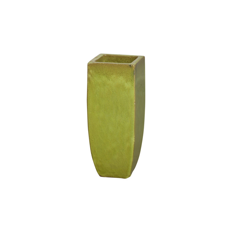 Pot à fleurs carré en céramique, Citron, H 31,5 po x l 15 po x P 15 po