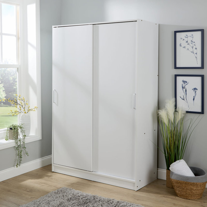 Raya 2 Sliding Door Wardrobe with Hanging Rail