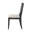 De 2 chaises de salle à manger grises et noires, base en contreplaqué robuste, siège de 19 pouces, revêtement, conception rectangulaire pour les meubles noirs, stabilité de la base robuste, hauteur du siège, tissu, style