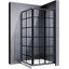 Cabine de douche carrée encadrée avec verre trempé rayé l 33 à 34 po x H 72 po