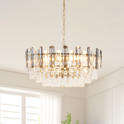 Goyette 8 - Light Dimmable Tiered Chandelier With Crystal Accents