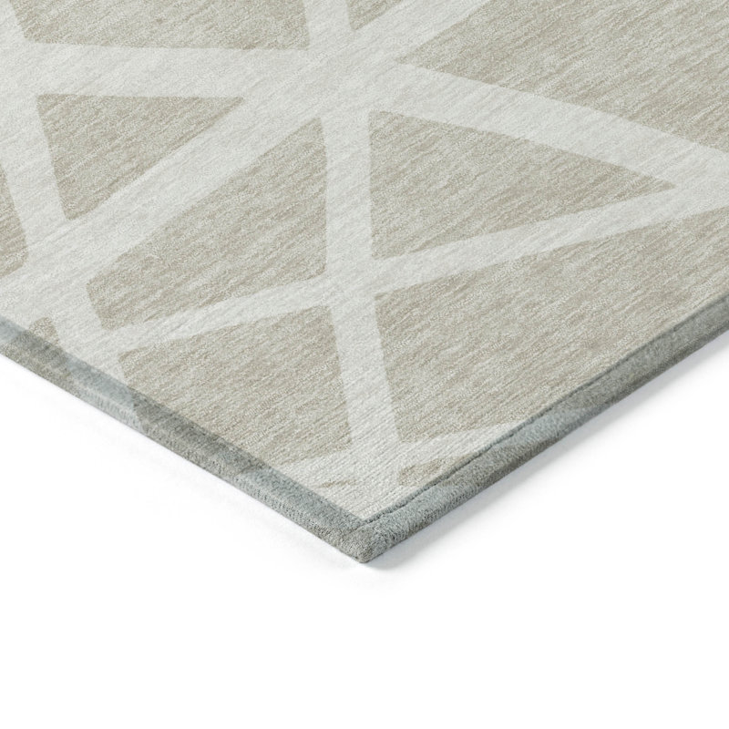Tapis intérieur / extérieur lavable à la machine Chayden ACN1040, Rectangle 5 pi x 7 pi 6 po