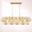 Lustre de salon en verre à 5 lumières à intensité variable Vertlie-618100503-618100500