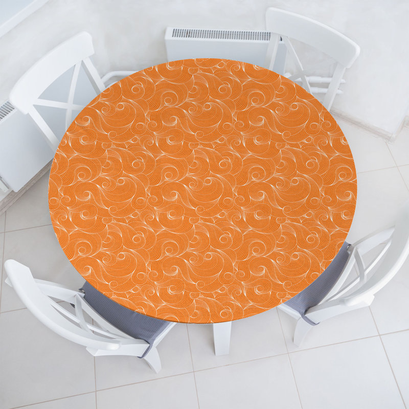 Winston Porter Ethnic Fitted Round Tablecloth