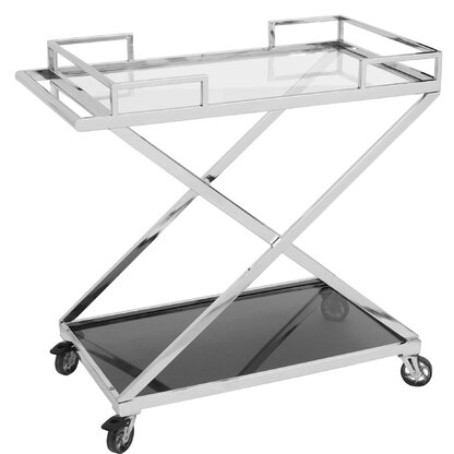 Simply Tidy Lexington 3-Tier Rolling Cart, Dusty Blue