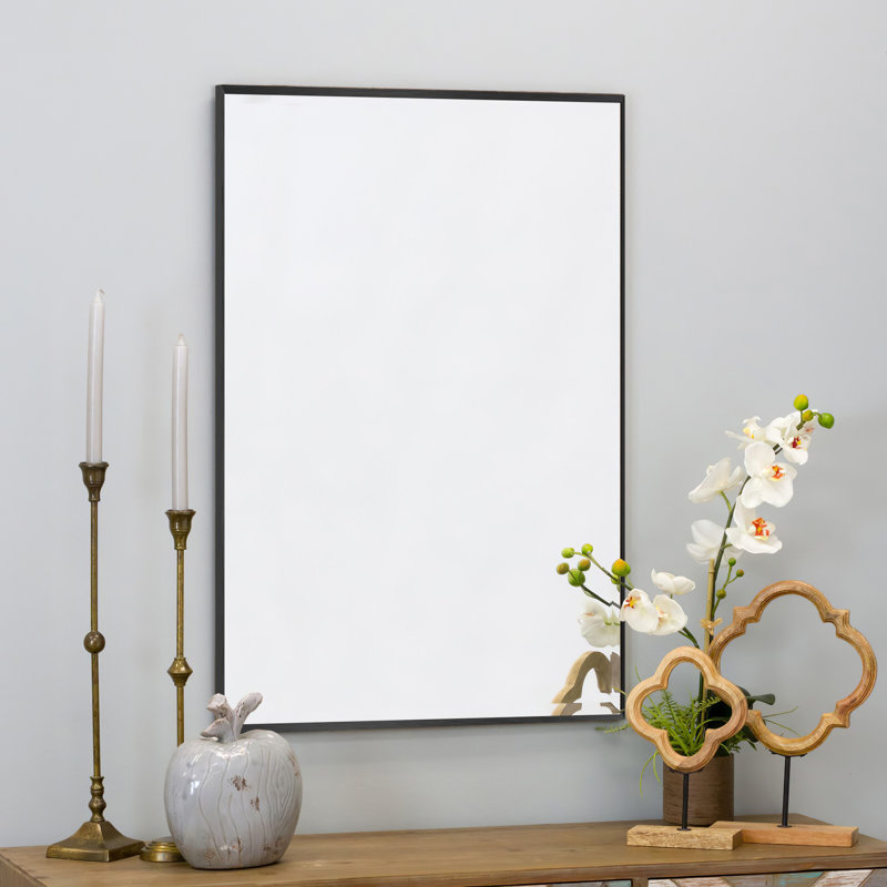 Miroir de salle de bain mural Talma, H 38 po x l 26 po, Noir