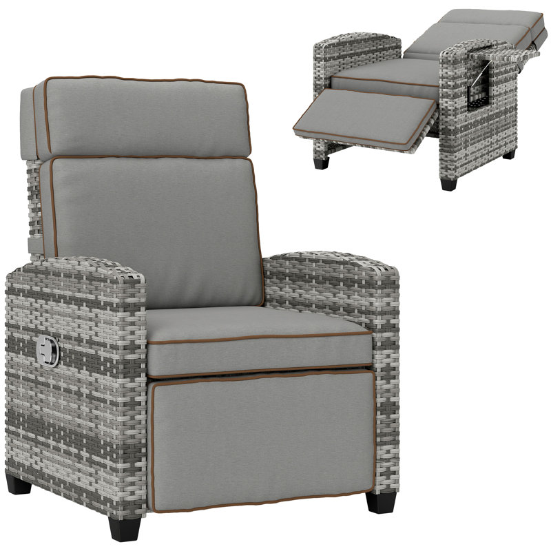 Outdoor Lounge Chair, Grey, Grey