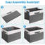 Large Fabric Storage Bins With 3 Handles, 15X11x9.6 Inch Storage Baskets