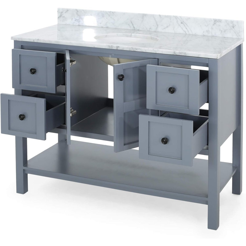 Ensemble de meuble-lavabo simple 49 po Danery, Gris