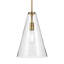 Luminaire suspendu conique 1 lumière 15,25 po avec verre bullé transparent-9799759