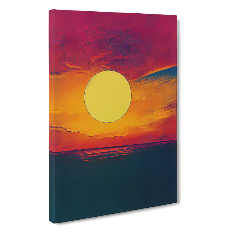 Revered Abstract Sunset - Wrapped Canvas, 60cm H x 40cm W x 3cm D
