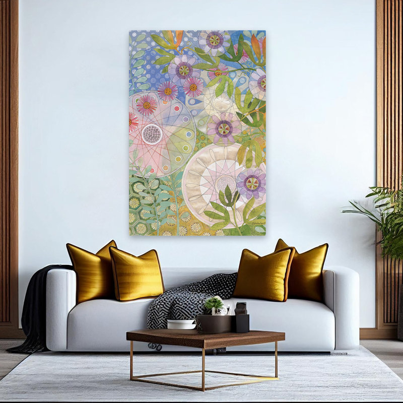 Jardin fantaisiste Mid-Century moderne et bohémien IV, H 60 po x l 40 po
