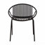 Ensemble de salle à manger d'extérieur moderne 7 pièces Black + Teak avec chaise empilable-117752393