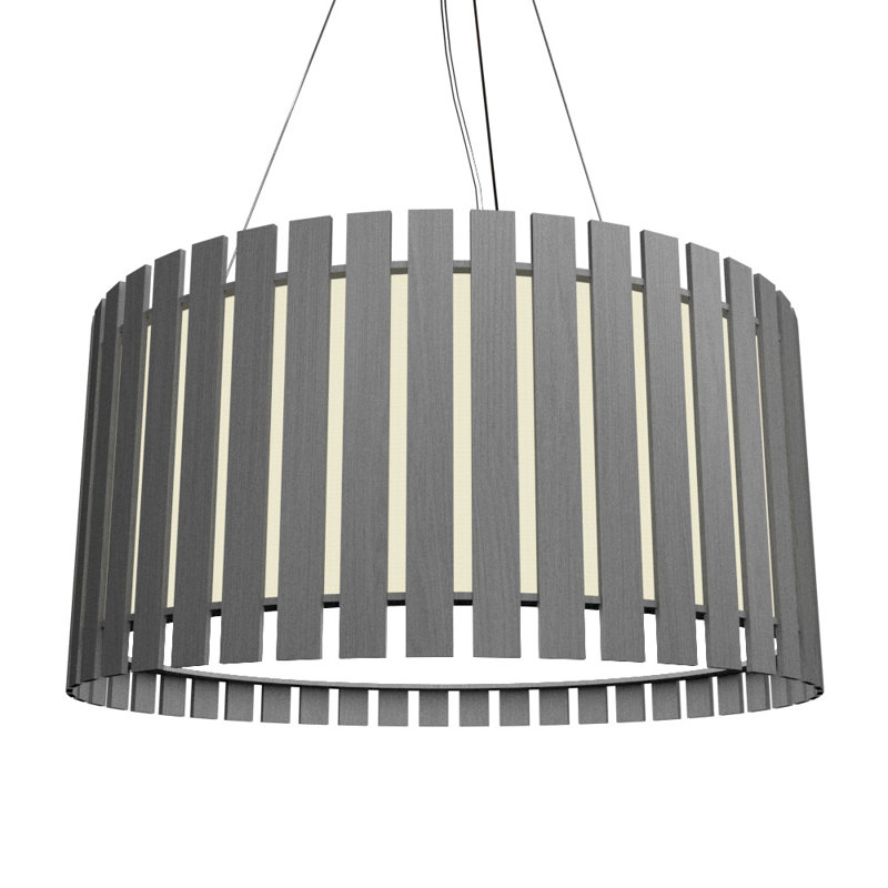 1 - Light LED Chandelier, 8.66" H x 31.5" W x 31.5" D, Organic Gray, Yes