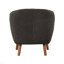 Chaise d'appoint Mid-Century moderne en chenille 1pc-152567260
