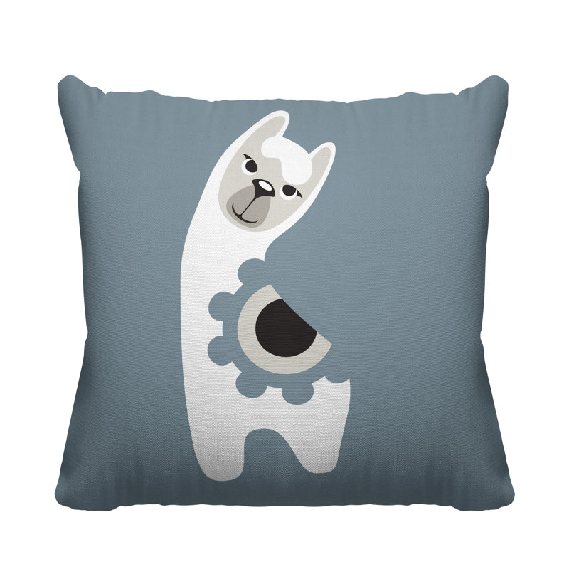 Coussin Inkie, 17 po x 17 po, Gris, Carré