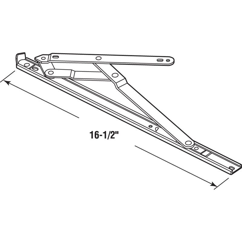 16-1/2 In. Steel 4-Bar Egress Hinge With Stop