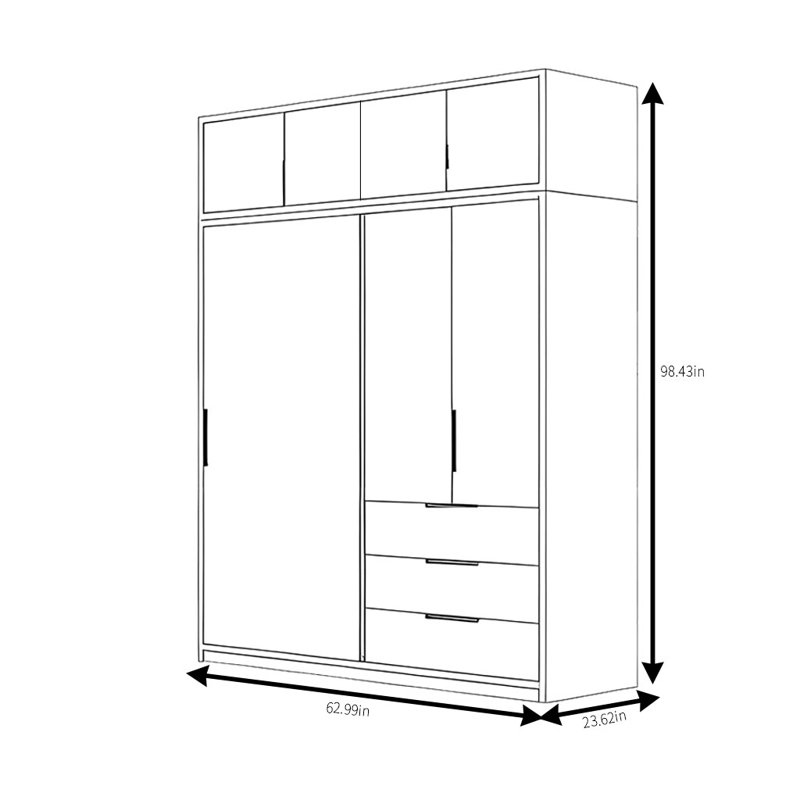 Mattos, H 98,43 po x l 62,99 po x P 23,62 po