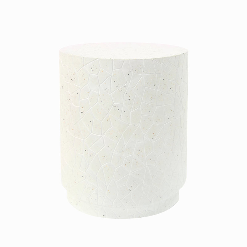 Table de bout d'extérieur en béton extérieur, table d'appoint de salon Terrazzo