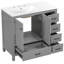 Meuble-lavabo 36 po avec lavabo en céramique
