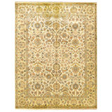 High-Quality Hand-Knotted Ivory And Gold Area Rug