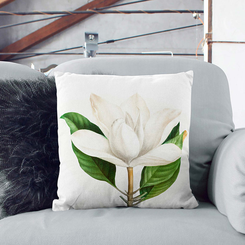 Floral Square Cushion, 40cm H x 40cm W x 15cm D