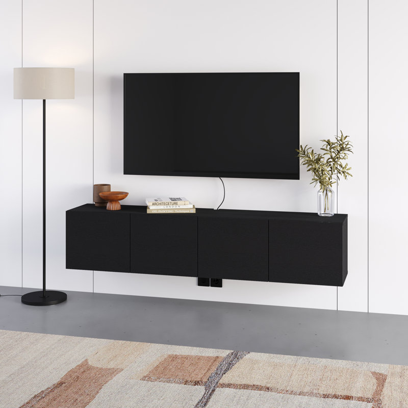 Unfinished TV Stand for TVs up to 65", Black